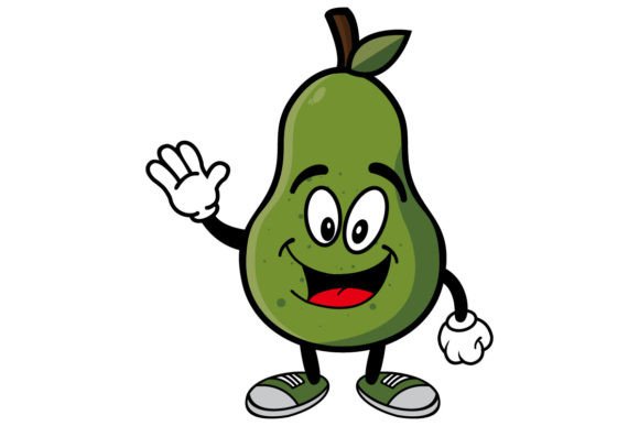 Download Smiling Avocado Cartoon Mascot Characte - Car Collection