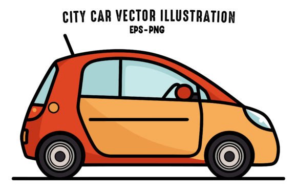 Download Colorful Flat City Car Illustration - Car illustration Collection