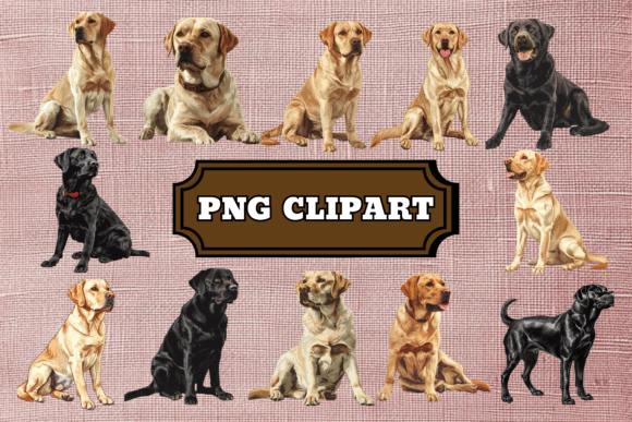 Download Labrador Retriever Dog Clipart Bundle - Labrador retriever dog Collection