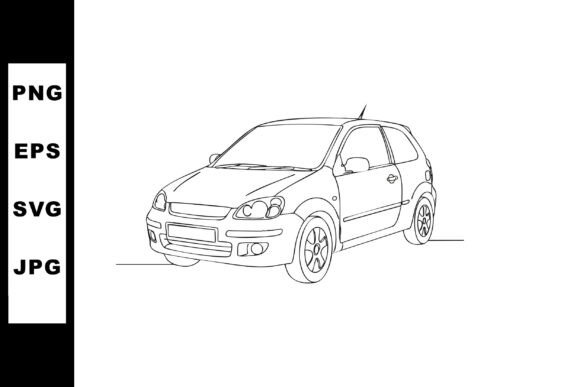 Download Compact Car Line Art Vehicle Drawing Sim - Car Collection