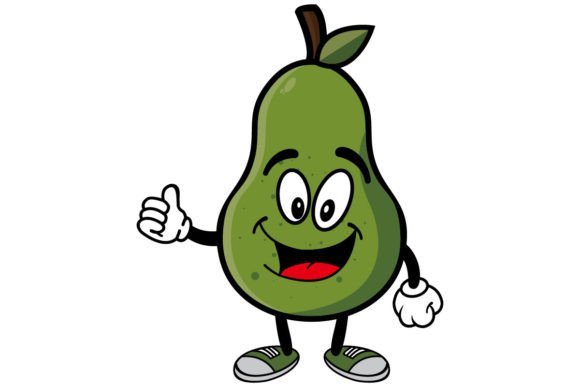 Download Smiling Avocado Cartoon Mascot Character - Car Collection