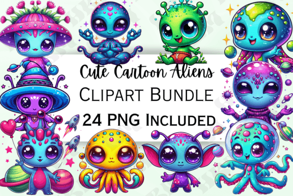 Download Cute Cartoon Alien Clipart - Car Collection
