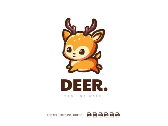 Download Running Deer Cartoon Logo - Car Collection