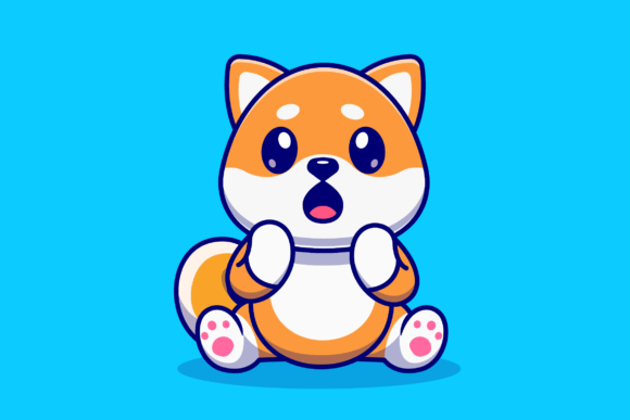 Download Cute Shiba Inu Dog Surprised Cartoon - Car Collection