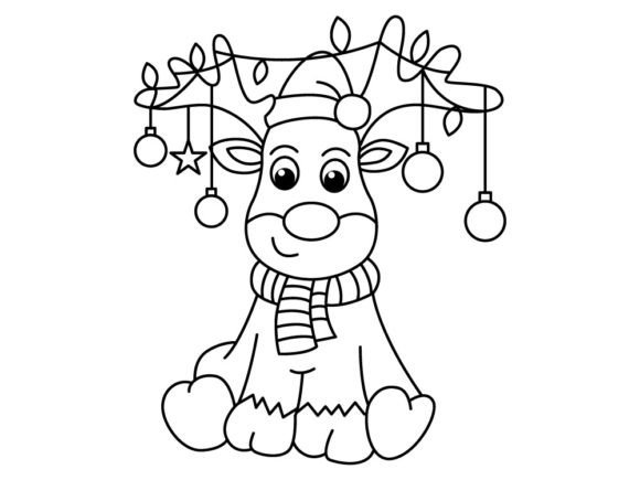 Download Funny Rain Deer Cartoon Coloring Book - Car Collection