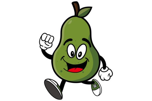Download Smiling Avocado Cartoon Mascot Character - Car Collection