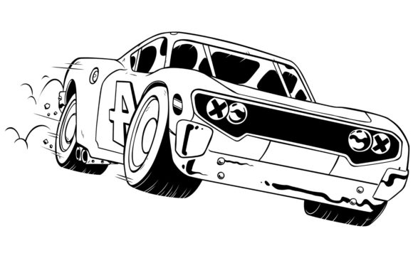 Download Race Car Line Art - Car Collection