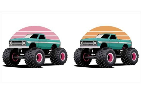 Download Monster Car Vectors EPS Bundle - Car Collection