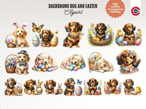 Download Dachshund Dog and Easter Egg PNG Clipart - Easter egg png Collection