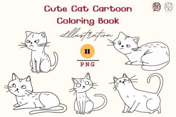 Download Cute Cat Cartoon Coloring21 PNG - Car Collection