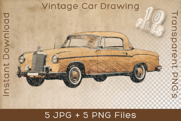 Download Mercedes Benz Vintage Car Art Drawing - Car Collection