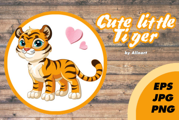Download Little Cute Tiger Vector Illustration - Tiger Collection