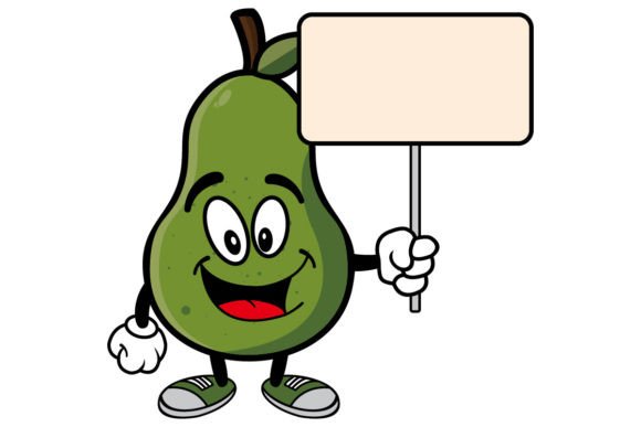 Download Smiling Avocado Cartoon Mascot Character - Car Collection