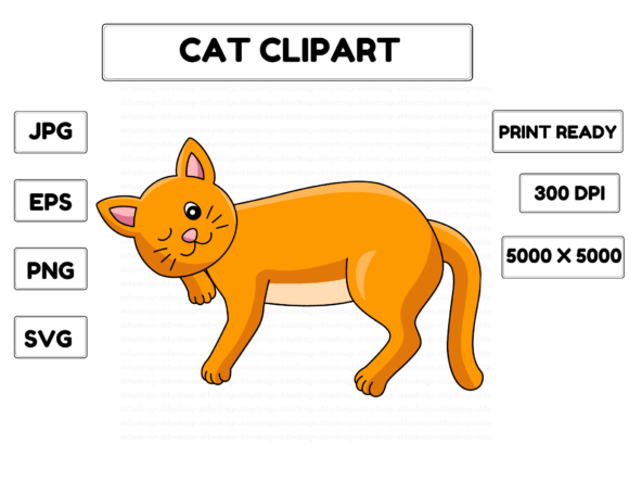 Download Cat Cartoon Colored Clipart Illustration - Car Collection