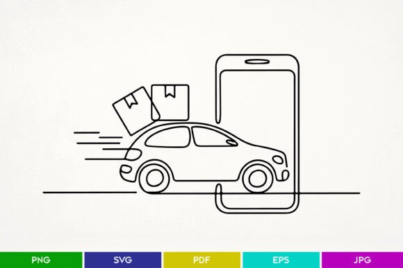Download Online Delivery Car Line Art - Car Collection