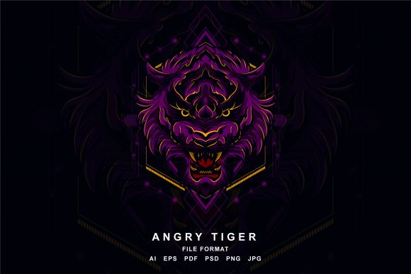 Download Angry Tiger Vector Illustration - Tiger Collection