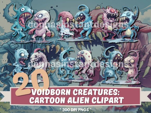 Download 20x Cartoon Dark Space Alien Clipart - Car Collection