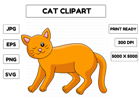 Download Cat Cartoon Colored Clipart Illustration - Car Collection