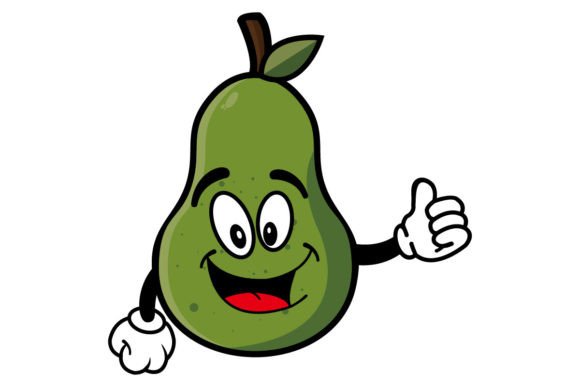 Download Smiling Avocado Cartoon Mascot Character - Car Collection
