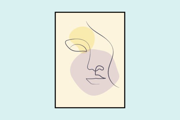 Download Woman Face Continuous Line Poster - Premium Resources