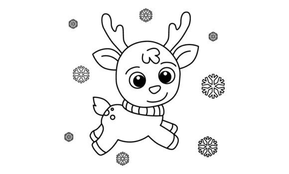 Download Funny Deer Cartoon Vector Coloring Page - Car Collection