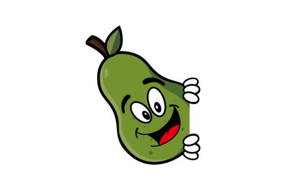 Download Cute Smiling Avocado Cartoon Character - Car Collection