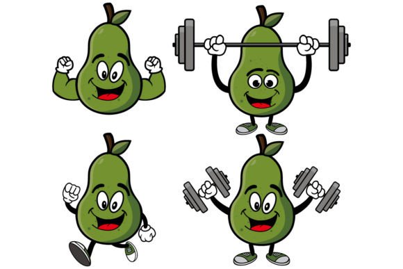 Download Smiling Avocado Cartoon Mascot Character - Car Collection