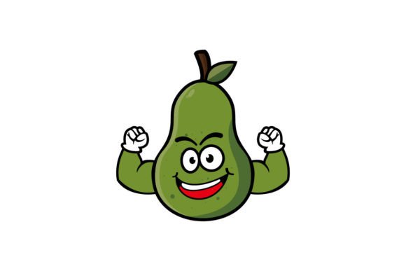 Download Cute Smiling Avocado Cartoon Character - Car Collection