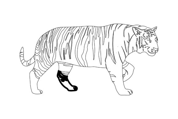 Download Tiger Vector Design Outline - Tiger Collection