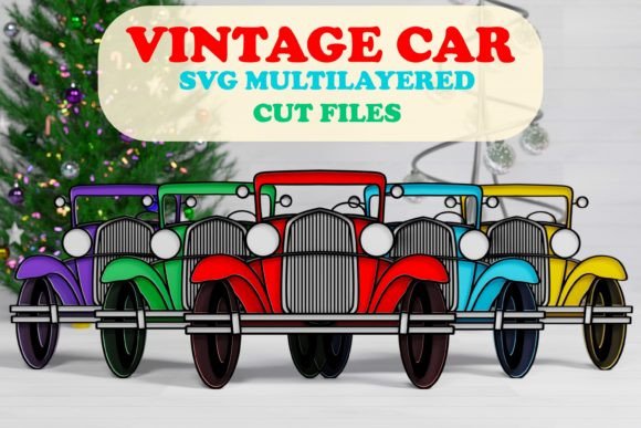 Download 3D Vintage Car SVG Multilayered Cut File - Car Collection