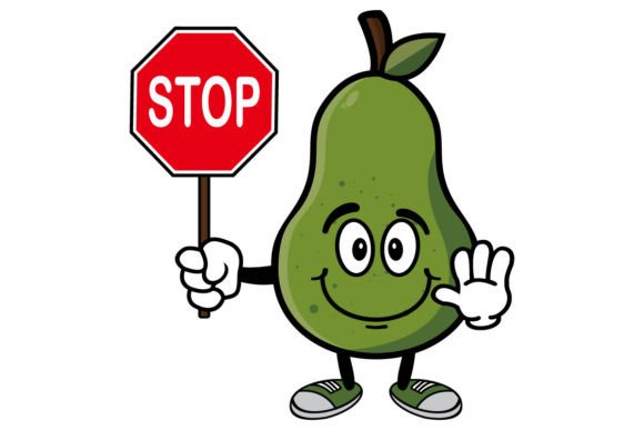 Download Smiling Avocado Cartoon Mascot Character - Car Collection