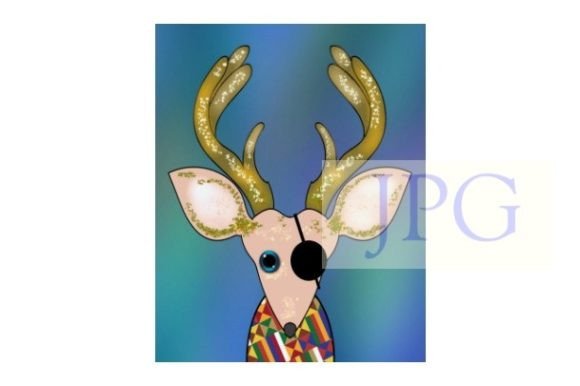 Download Retro Deer Cartoon Art Print 8by10 - Car Collection