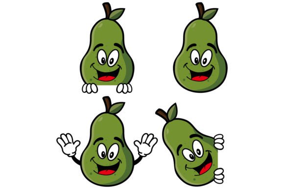 Download Smiling Avocado Cartoon Mascot Character - Car Collection